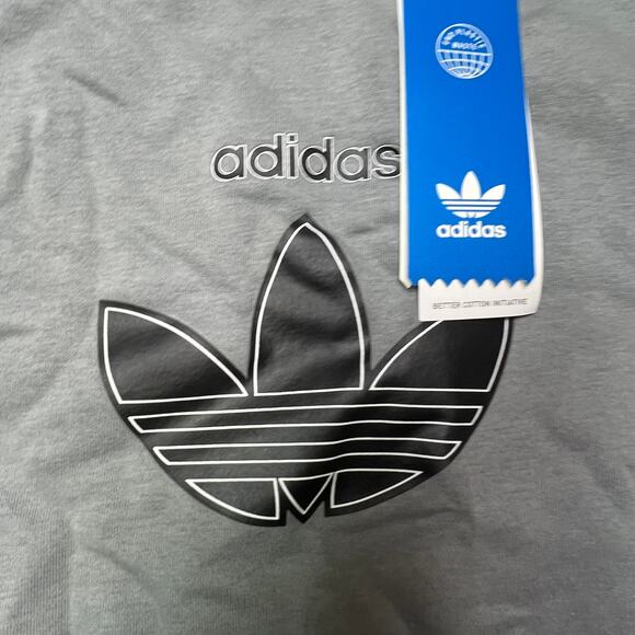 Adidas Crew Kids Sweatshirt Size XL Two Tone Gray Long Sleeve NEW WITH TAGS - Picture 3 of 9